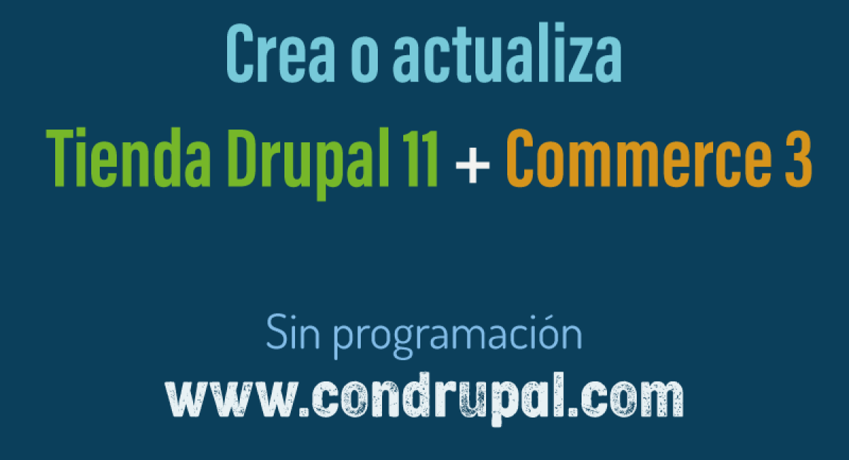 tienda drupal 11 y commerce 3 | www.condrupal.com